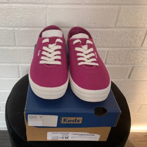 Brand New Women's Keds Breezie Sneaker Canvas Pink -  Size 6 - Picture 3 of 6